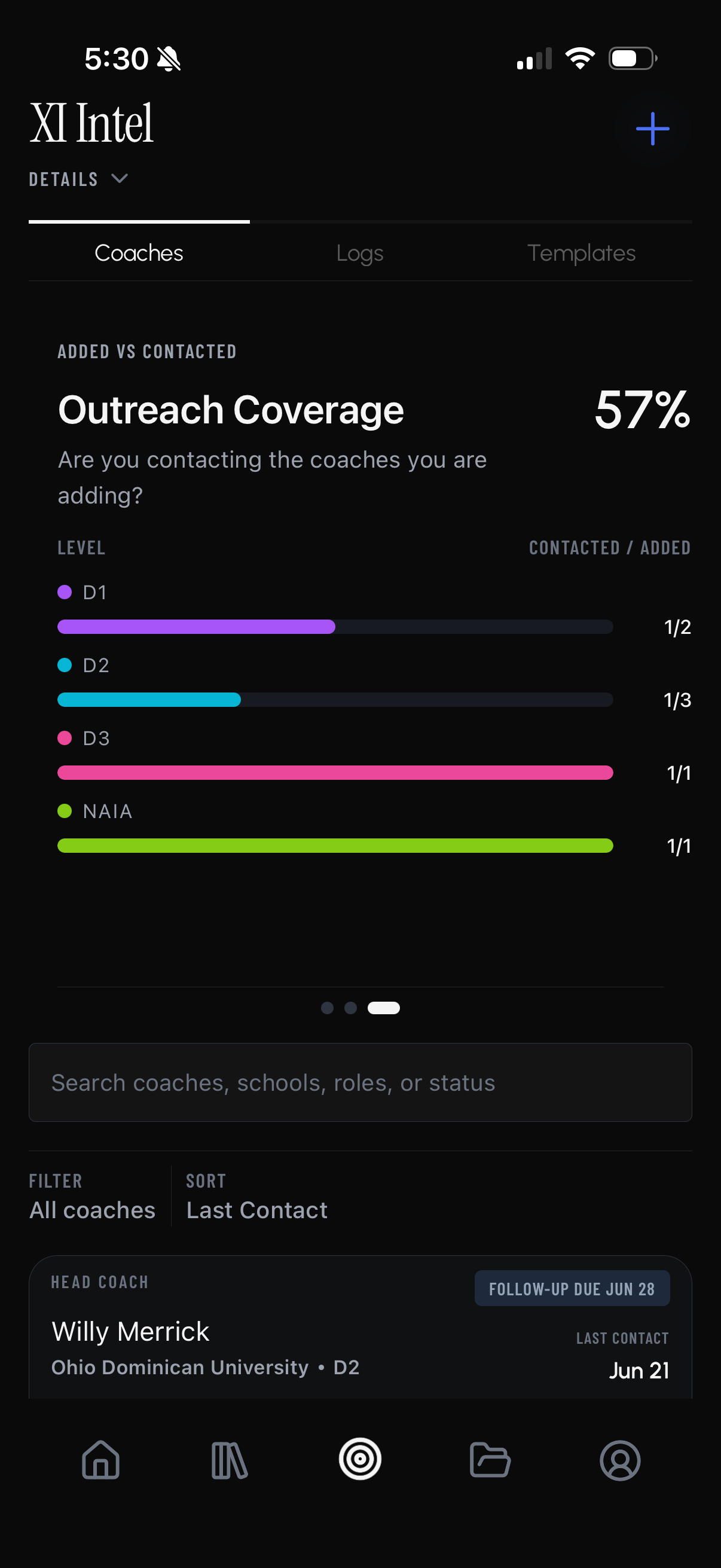 RecruitedXI XI Intel coach tracking pipeline